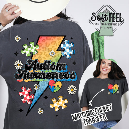 Autism Awareness - Autism - Direct To Film Transfer / DTF - Heat Press Clothing Transfer