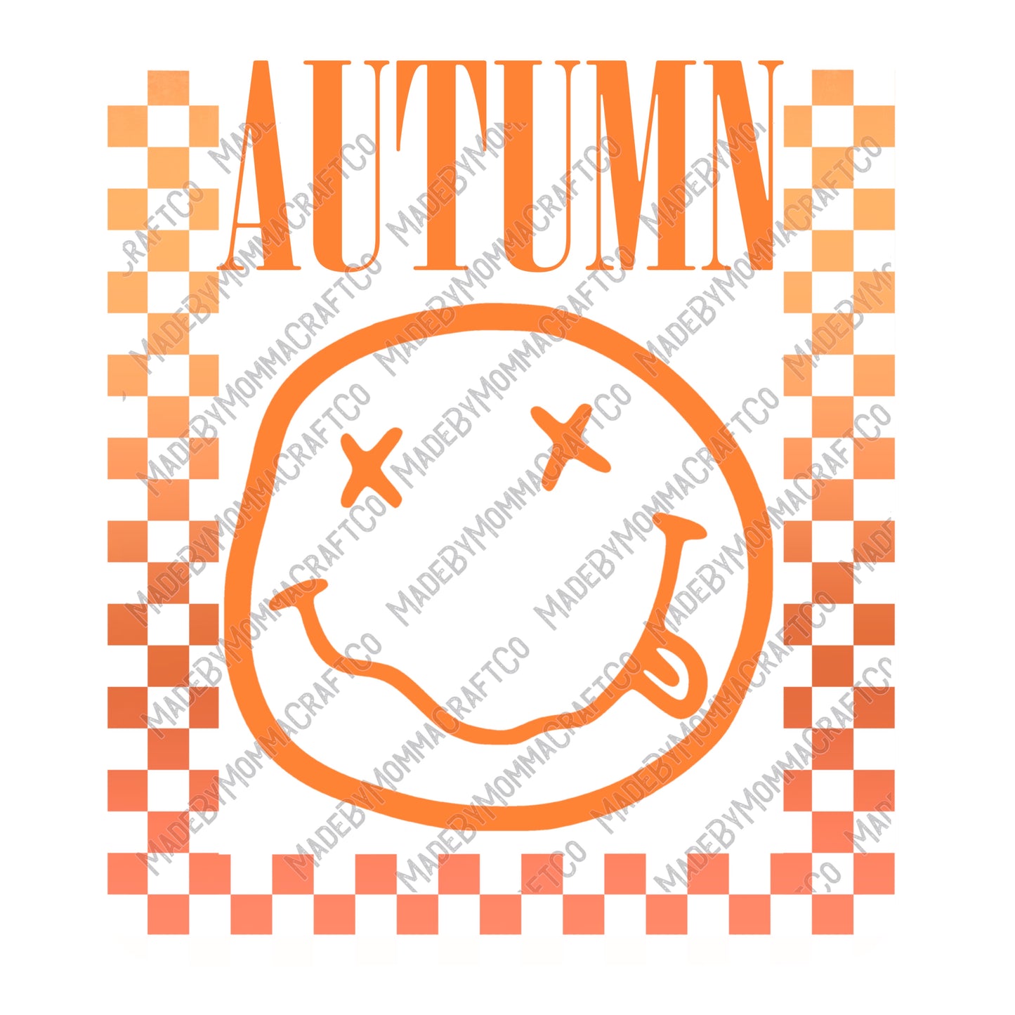 Autumn Smiley - Fall / Halloween - Cheat Clear Waterslide™ or White Cast Sticker