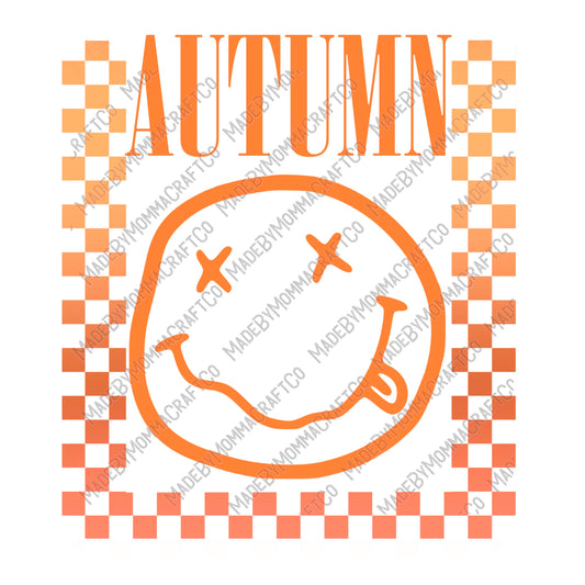 Autumn Smiley - Fall / Halloween - Cheat Clear Waterslide™ or White Cast Sticker