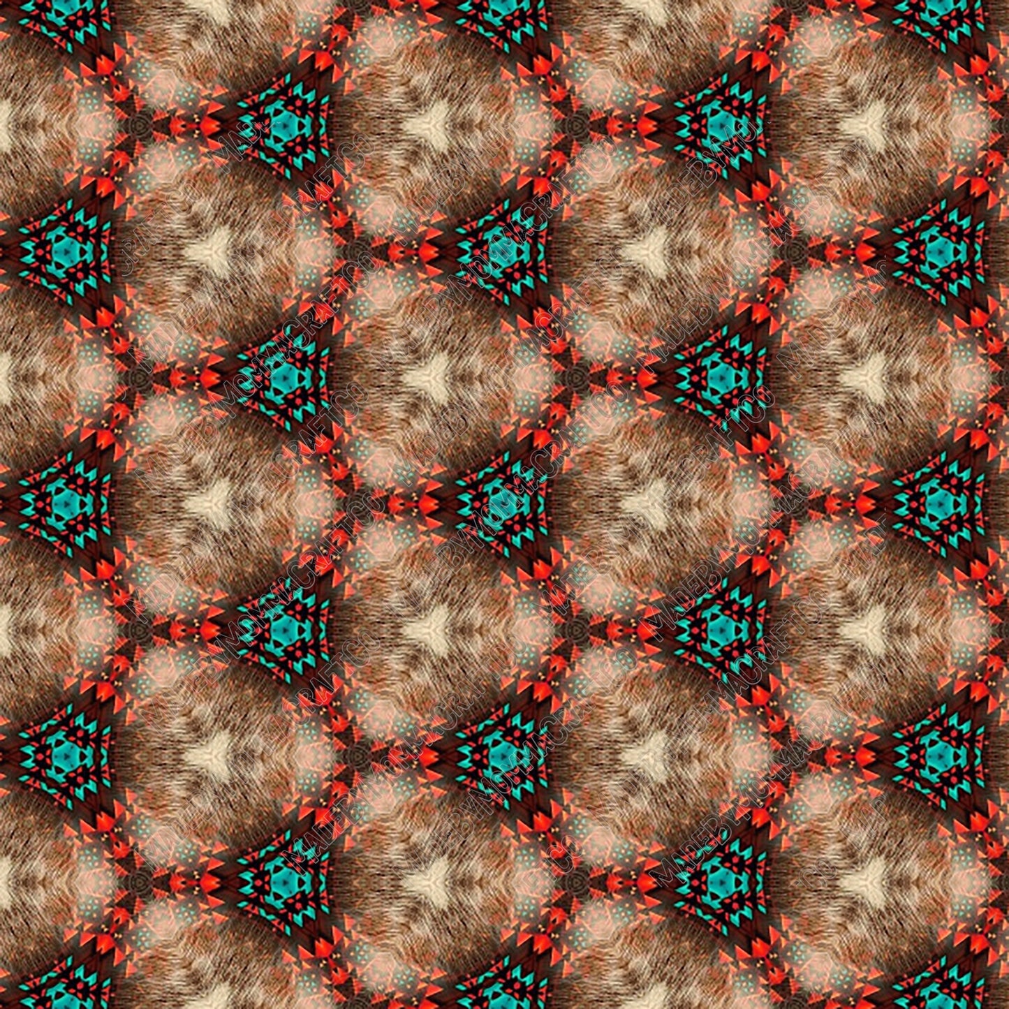 Aztec Pattern 1 - Vinyl Or Waterslide Seamless Wrap