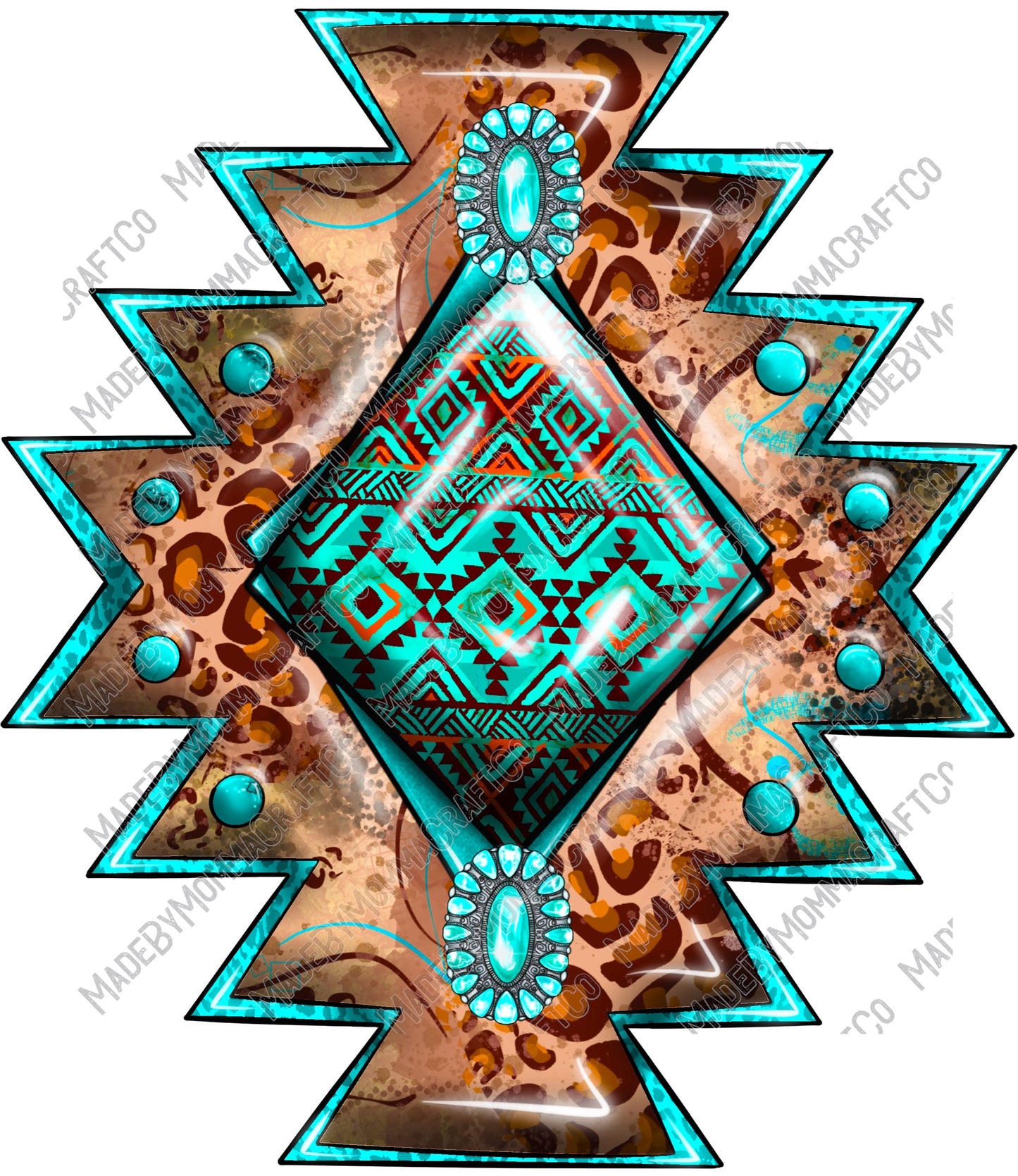 Aztec Turquoise 2 - Country - Cheat Clear Waterslide™ or White Cast Sticker