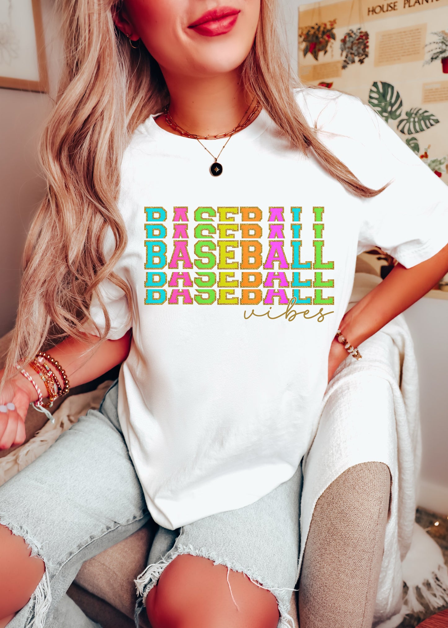 Baseball Vibes - Sports - Direct To Film Transfer / DTF - Heat Press Clothing Transfer