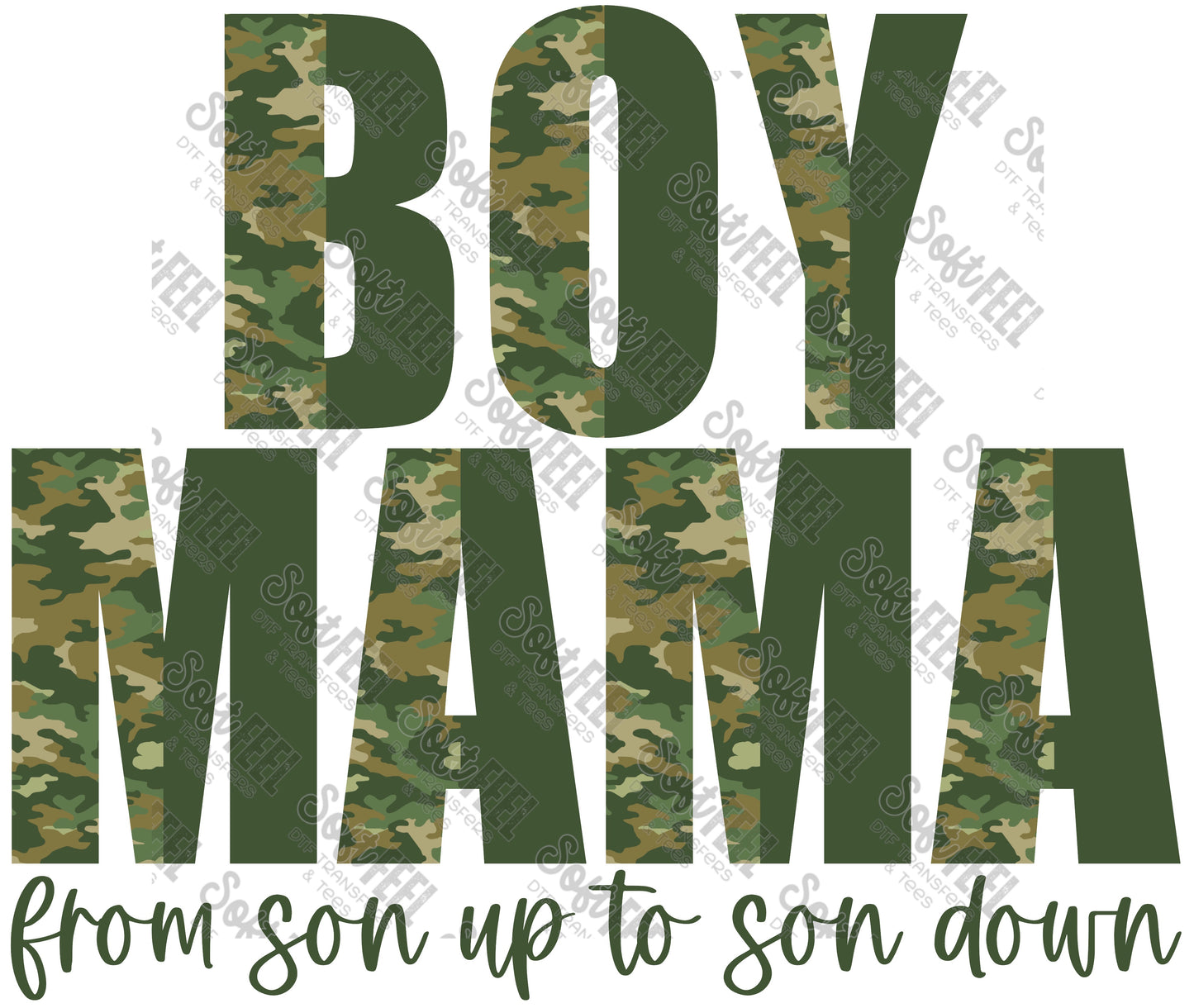 Boy Mama From Son Up To Son Down - Women's - Direct To Film Transfer / DTF - Heat Press Clothing Transfer