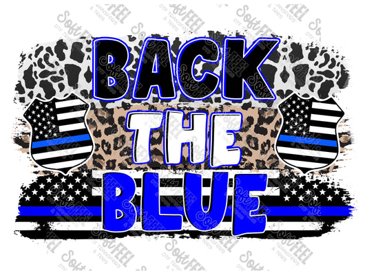 Back The Blue - Public Service / Police - Direct To Film Transfer / DTF - Heat Press Clothing Transfer