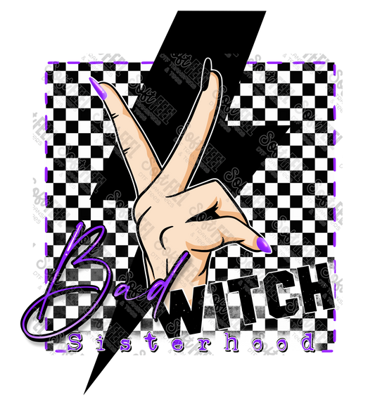 Purple Bad Witch Sisterhood - Halloween - Direct To Film Transfer / DTF - Heat Press Clothing Transfer