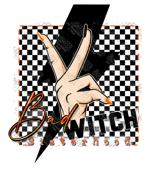 Orange Bad Witch Sisterhood - Halloween - Direct To Film Transfer / DTF - Heat Press Clothing Transfer