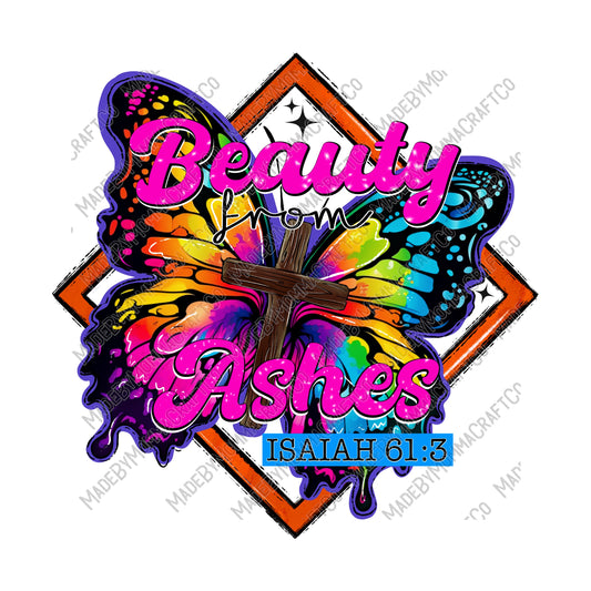 Beauty from Ashes Butterfly - Cheat Clear Waterslide™ or White Cast Sticker