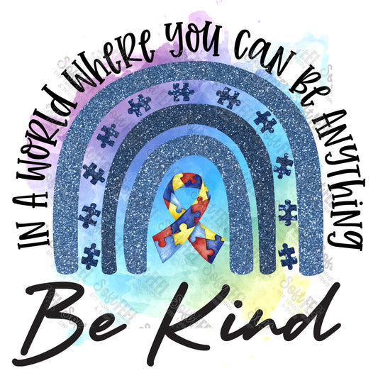 Be kind - Youth / Autism - Direct To Film Transfer / DTF - Heat Press Clothing Transfer