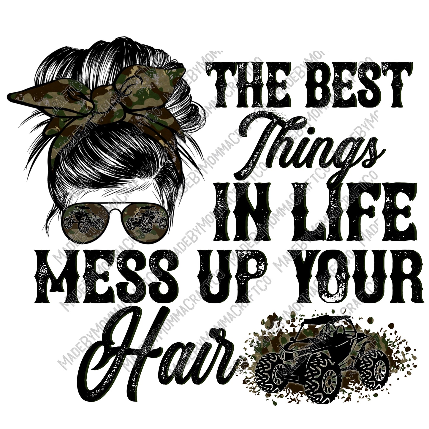 Best Things ATV - Messy Bun Designs / Country - Cheat Clear Waterslide™ or White Cast Sticker