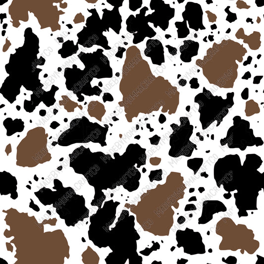 Black and Brown Cow Spots - Patches or Patterns - Cheat Clear Waterslide™ or White Cast Sticker