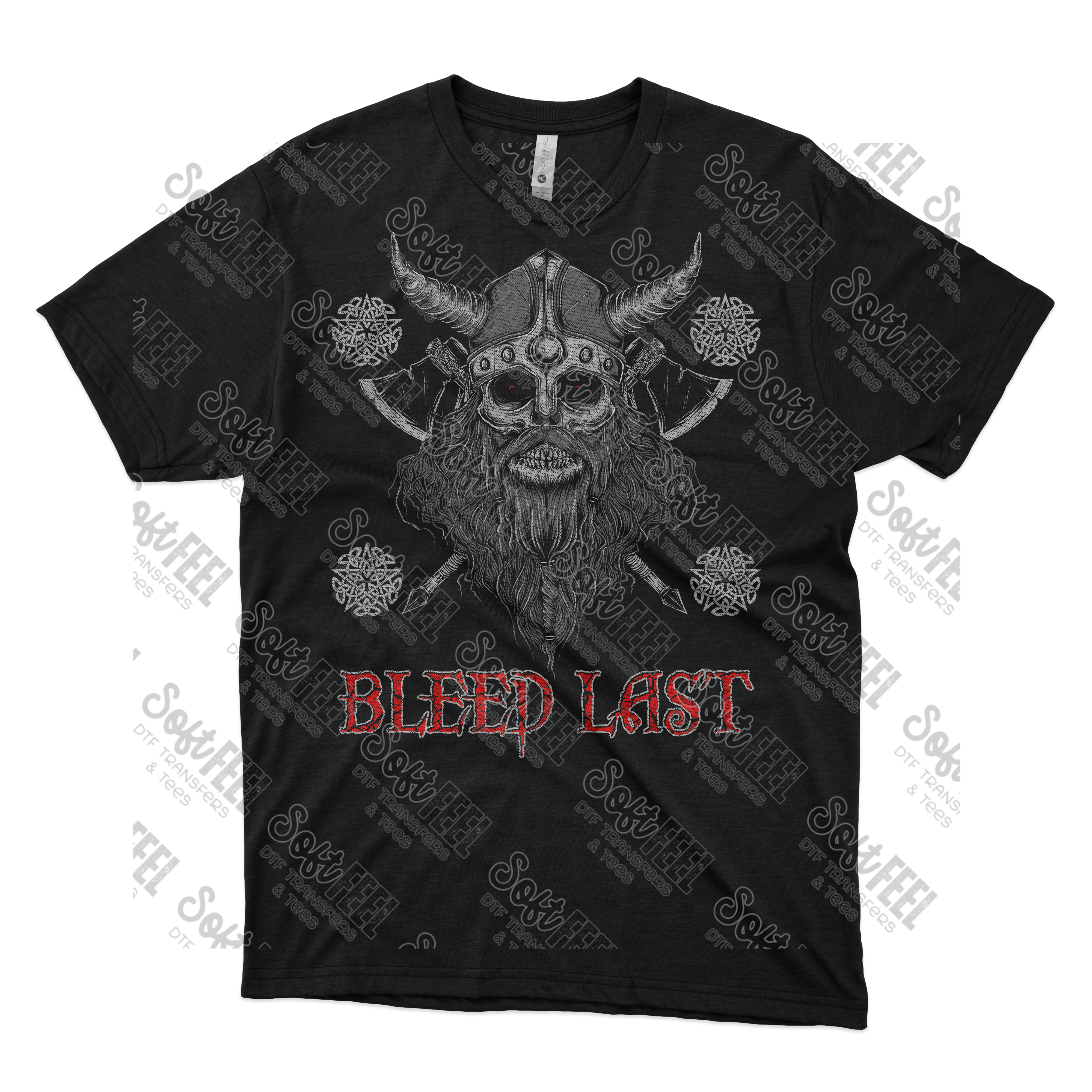 Bleed Last - Men&#39;s / Patriotic - Direct To Film Transfer / DTF - Heat Press Clothing Transfer