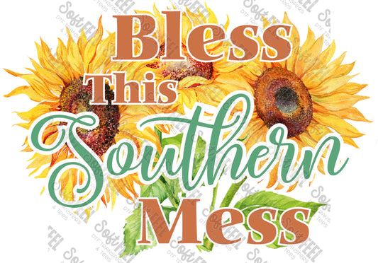 Bless This Southern Mess 2 - Country Western - Direct To Film Transfer / DTF - Heat Press Clothing Transfe