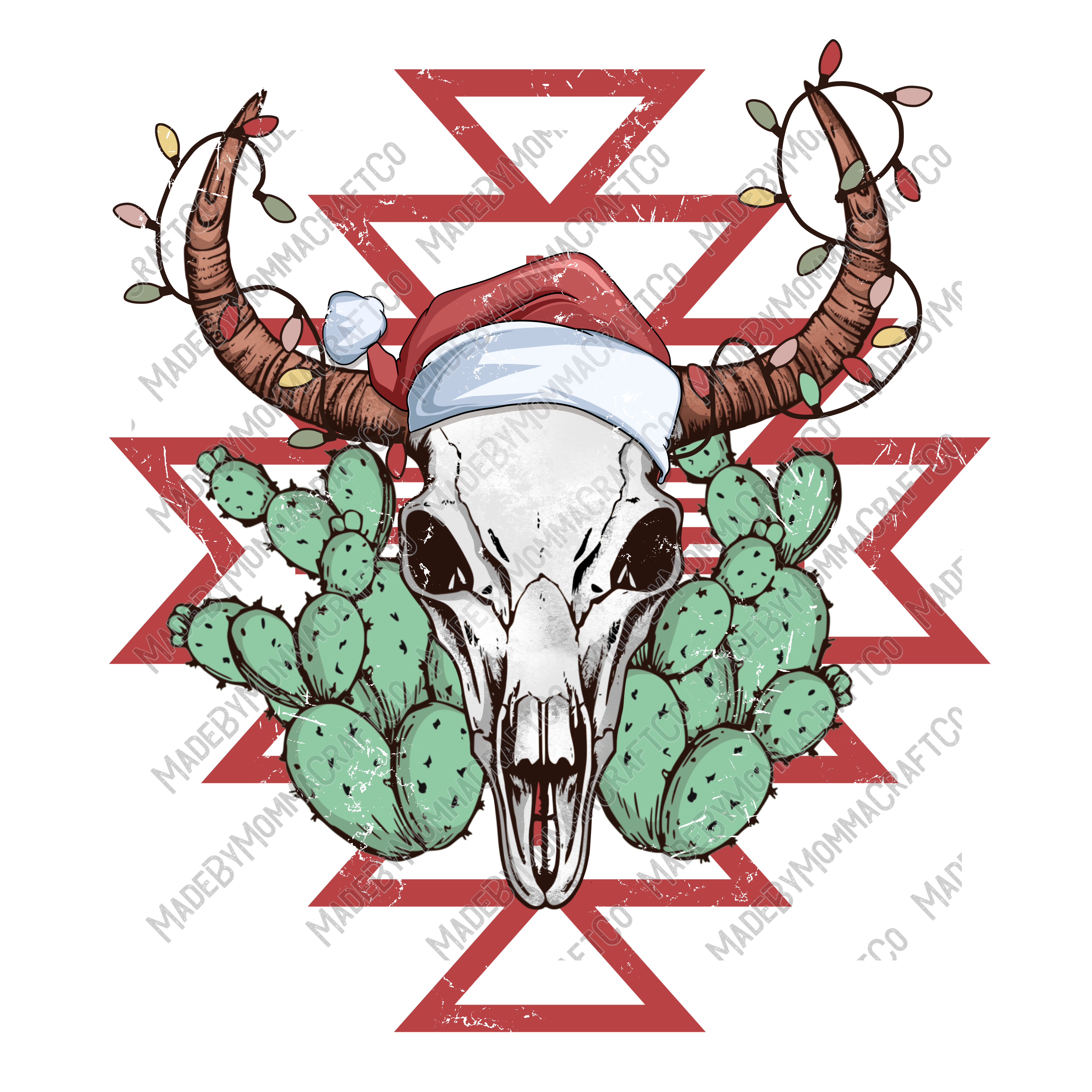 Boho Christmas - Cheat Clear Waterslide™ or White Cast Sticker