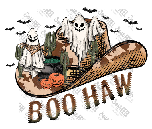 Boo Haw - Halloween / Country Western - Direct To Film Transfer / DTF - Heat Press Clothing Transfer