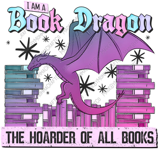 Book Dragon - Cheat Clear Waterslide™ or White Cast Sticker