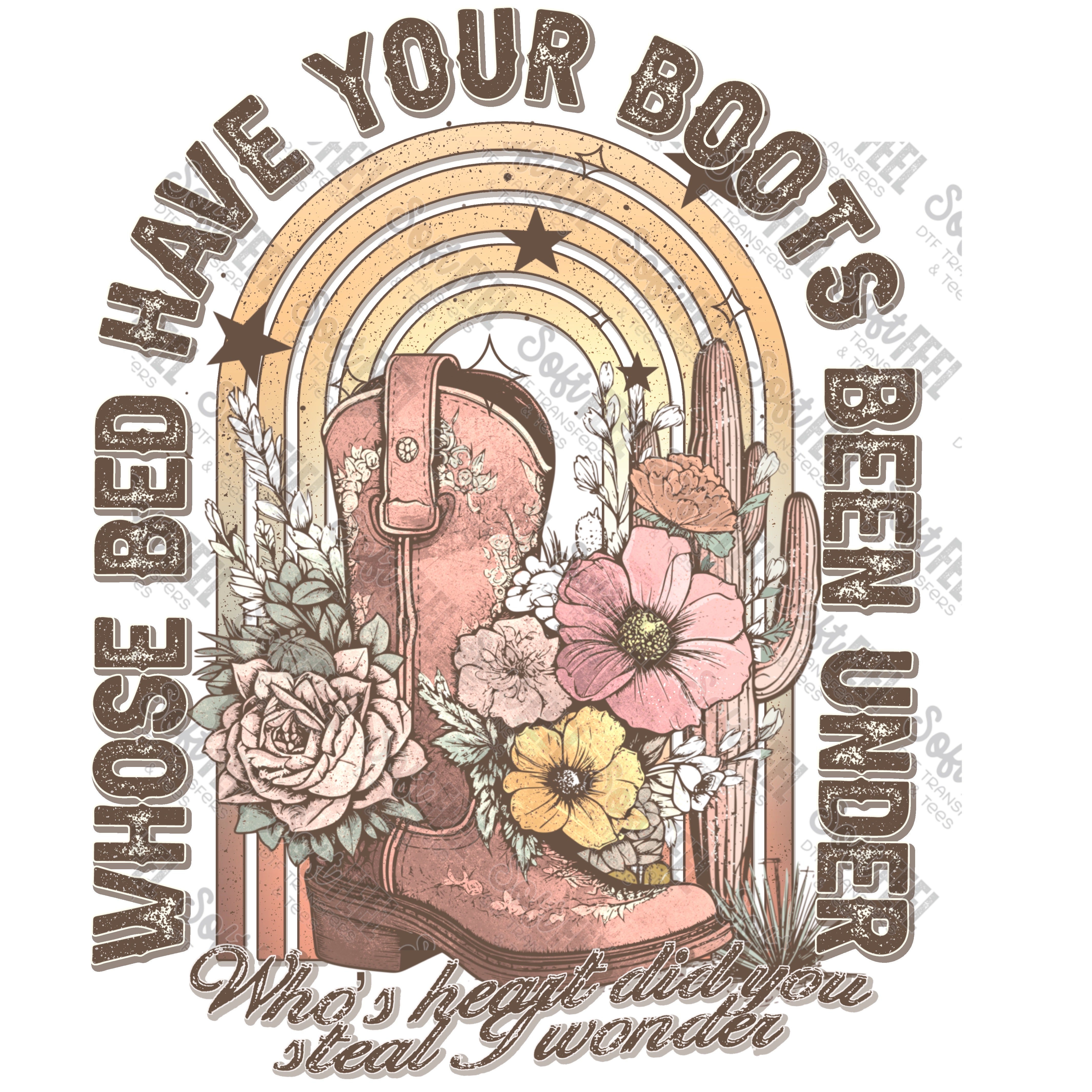 Boots Been Under - Women&#39;s / Western - Direct To Film Transfer / DTF - Heat Press Clothing Transfer