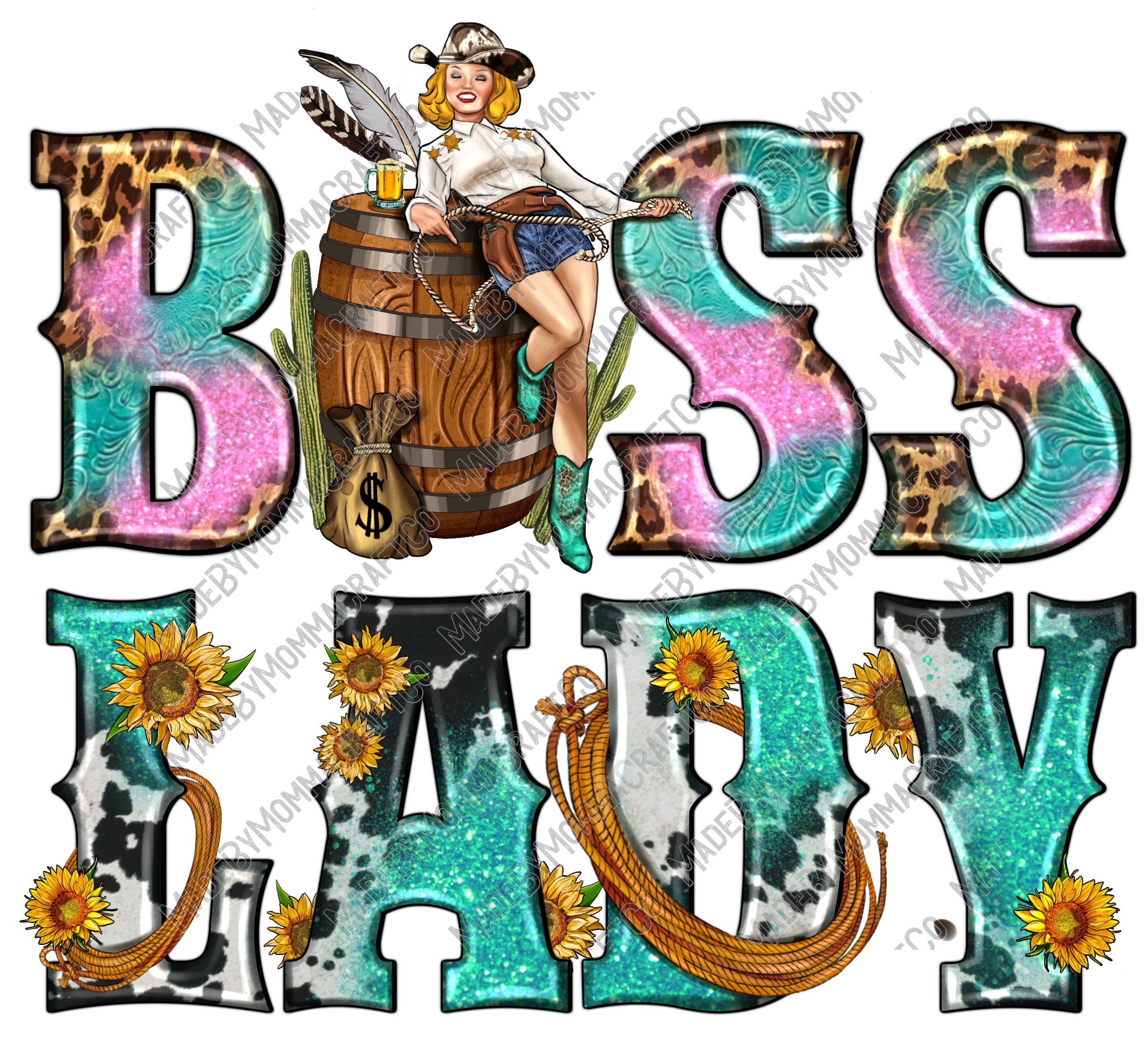 Boss Lady - Occupations / Women&#39;s / Country - Cheat Clear Waterslide™ or White Cast Sticker