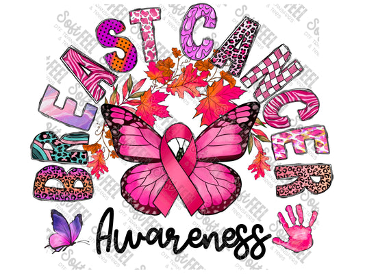 Breast Cancer Awareness - Women's / Motivational - Direct To Film Transfer / DTF - Heat Press Clothing Transfer