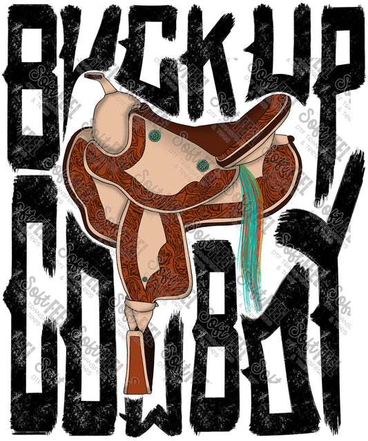 Backup Cowboy - Country Western - Direct To Film Transfer / DTF - Heat Press Clothing Transfer