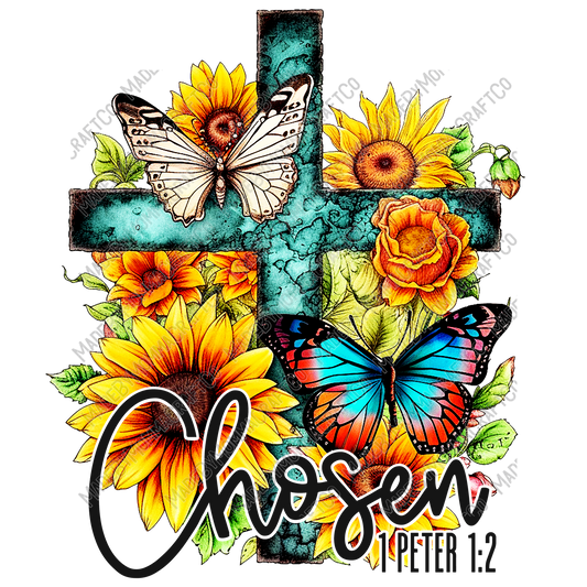 Christian Floral Butterfly Peter - Cheat Clear Waterslide™ or Cheat Clear Sticker Decal