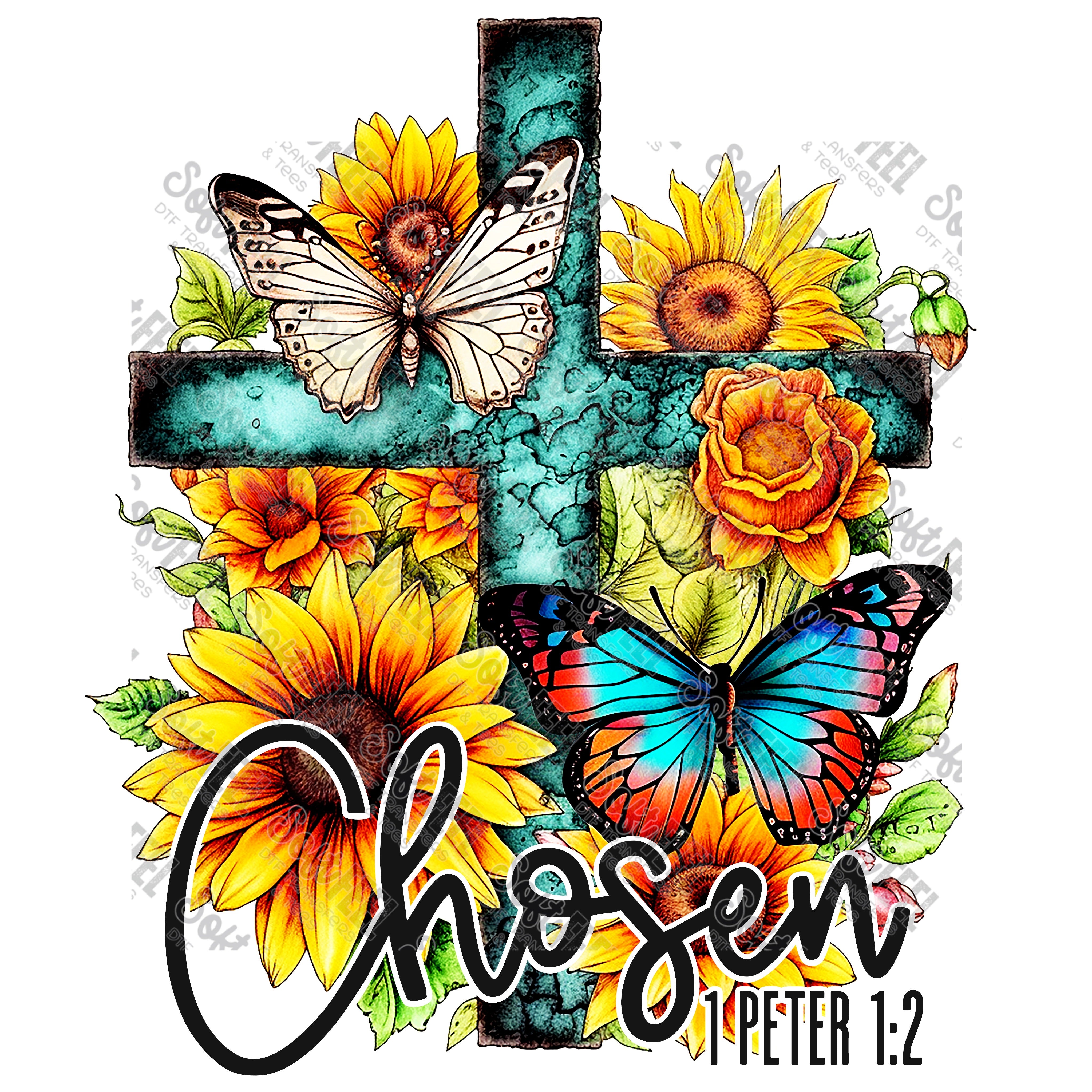 Chosen 1 Peter -Women&#39;s / Christian - Direct To Film Transfer / DTF - Heat Press Clothing Transfer