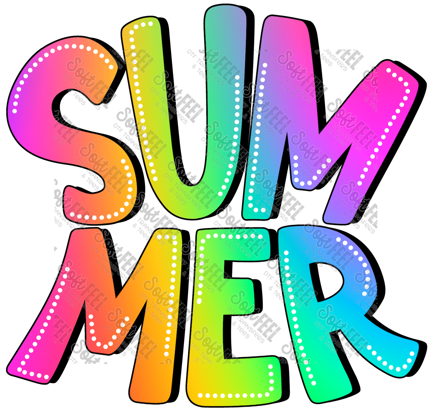 Summer - Women&#39;s / Youth - Direct To Film Transfer / DTF - Heat Press Clothing Transfer