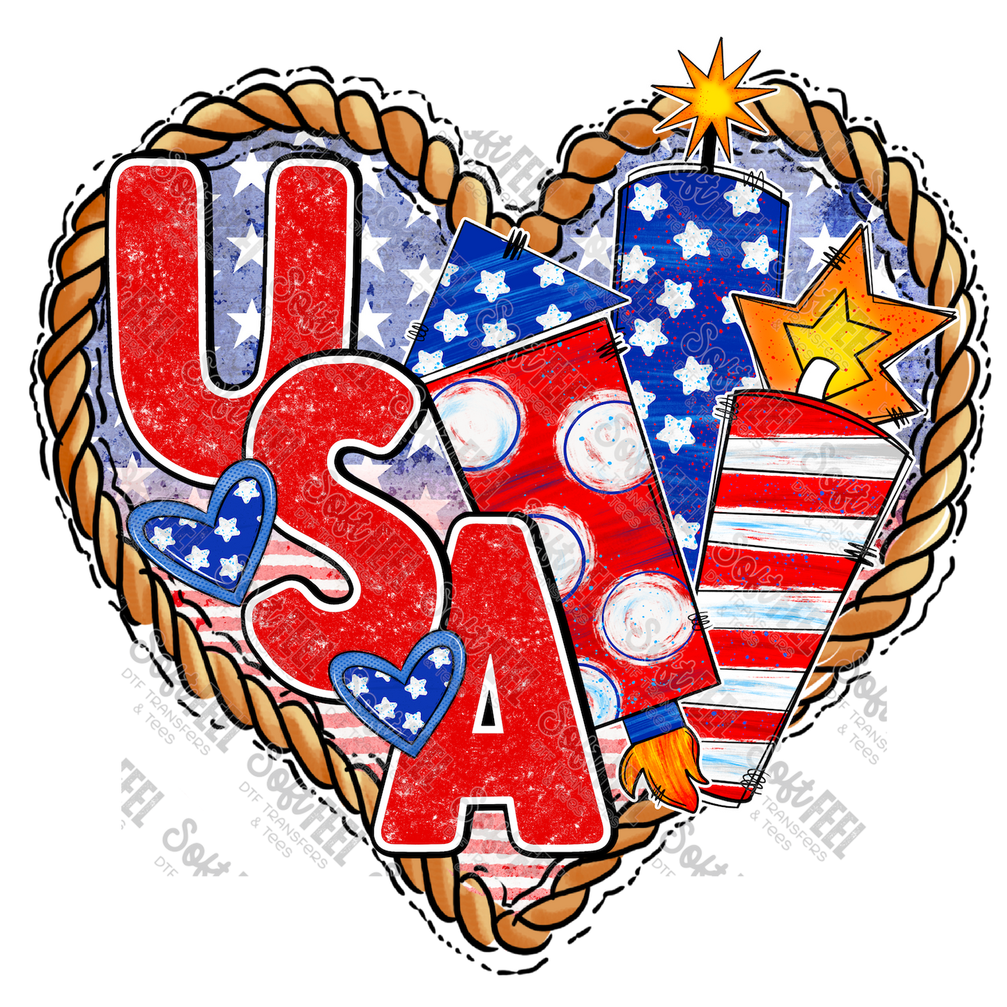 USA - Patriotic / Youth / Western - Direct To Film Transfer / DTF - Heat Press Clothing Transfer