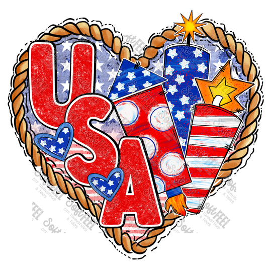 USA - Patriotic / Youth / Western - Direct To Film Transfer / DTF - Heat Press Clothing Transfer