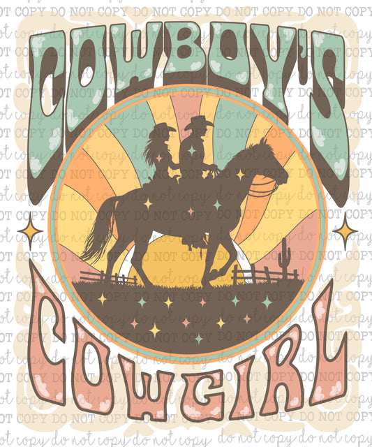 Cowboys Cowgirl - Country Western - Cheat Clear Waterslide™ or White Cast Sticker