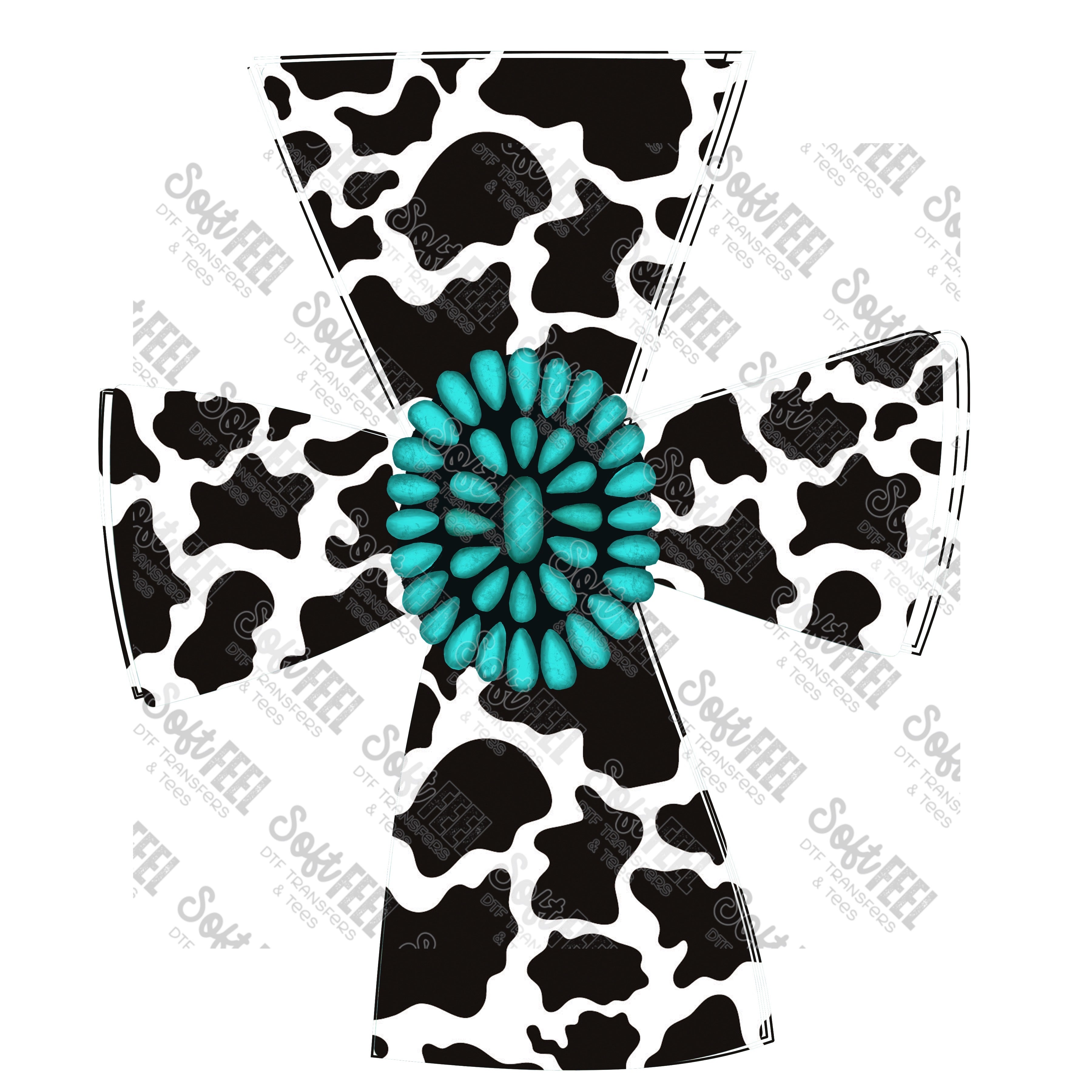 Cross - Country Western / Women&#39;s - Direct To Film Transfer / DTF - Heat Press Clothing Transfer