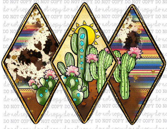 Cactus Serape Cowhide - Country Western - Cheat Clear Waterslide™ or White Cast Sticker