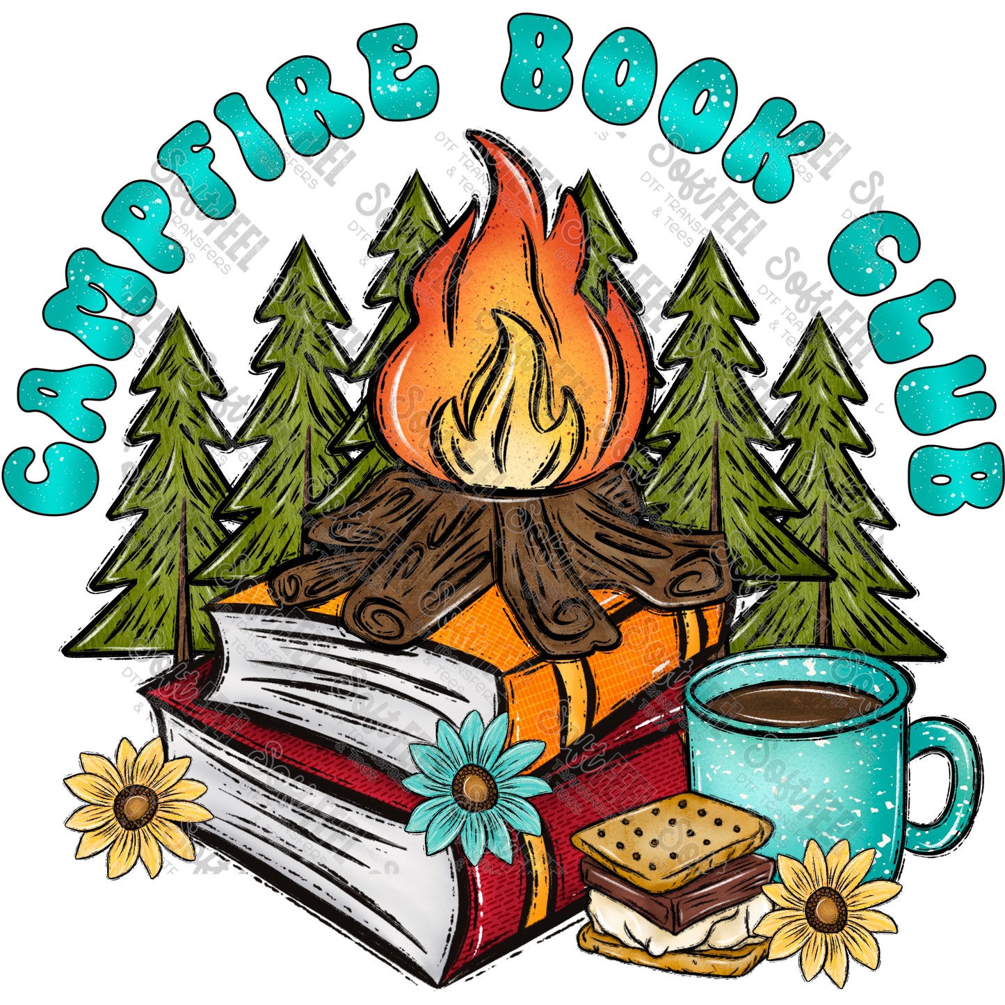 Campfire Book Club - Books - Direct To Film Transfer / DTF - Heat Press Clothing Transfer