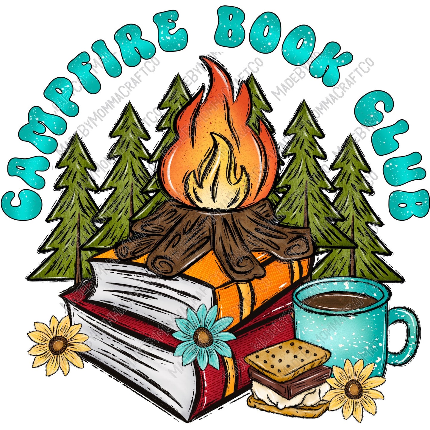 Campfire Book Club - Cheat Clear Waterslide™ or White Cast Sticker