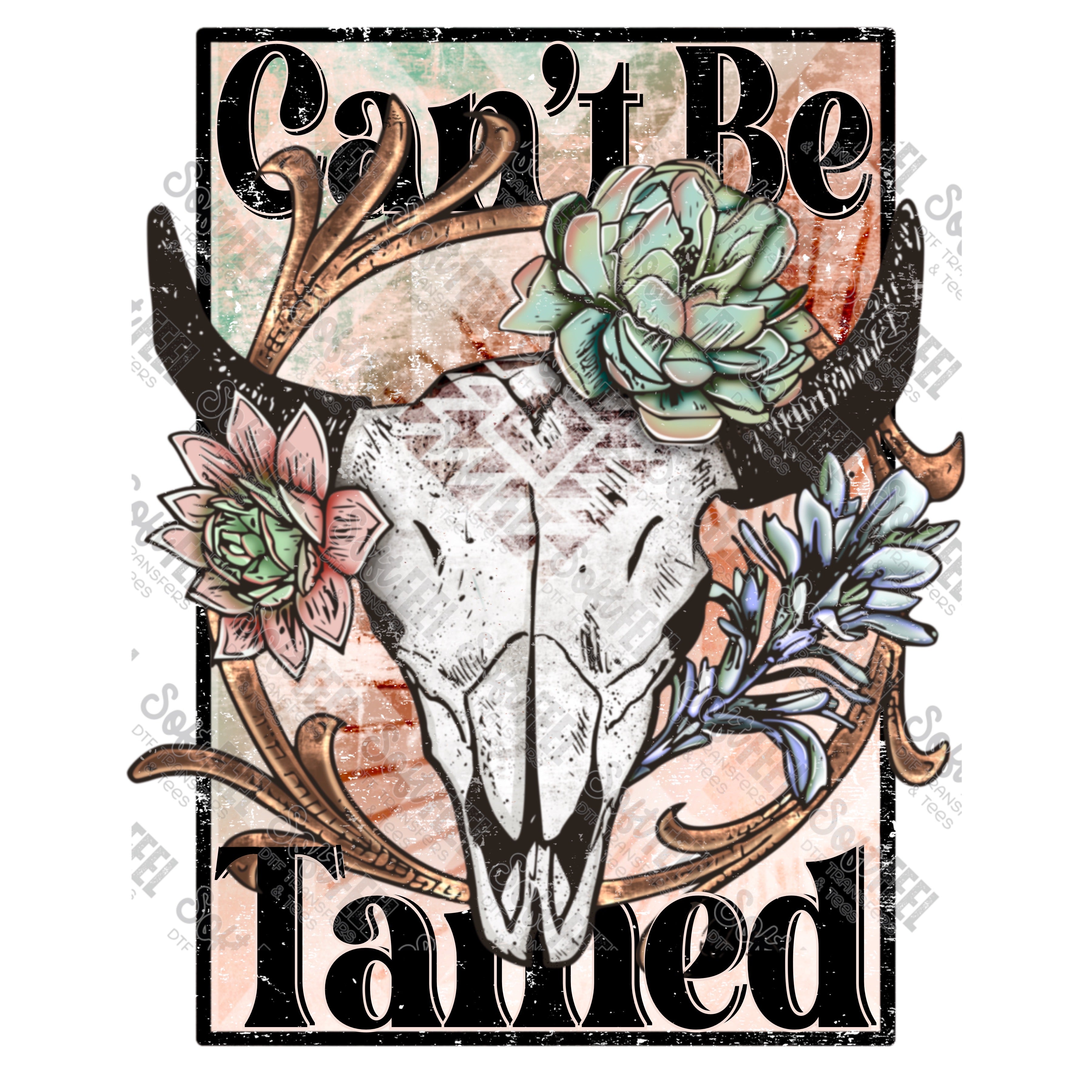 Can&#39;t Be Tamed - Country Western - Direct To Film Transfer / DTF - Heat Press Clothing Transfer