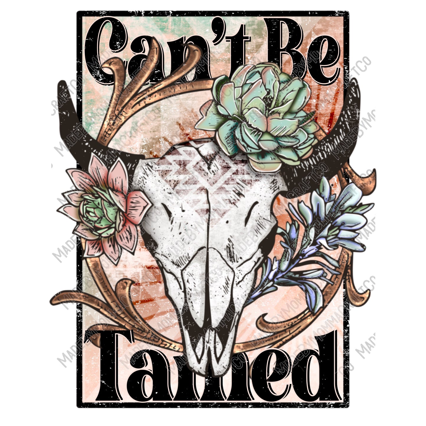 Can't Be Tamed - Country Western / Retro - Cheat Clear Waterslide™ or White Cast Sticker