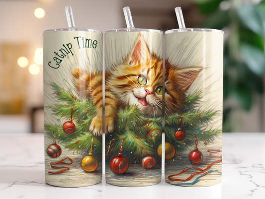 Catnip Time - Sublimation or Waterslide Wrap - 20oz and 30oz