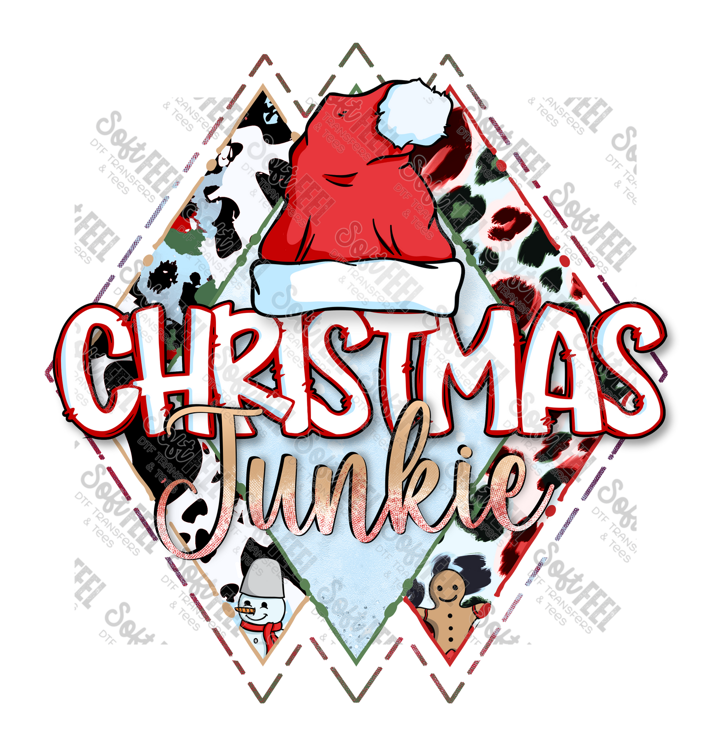 Christmas Junkie - Christmas - Direct To Film Transfer / DTF - Heat Press Clothing Transfer