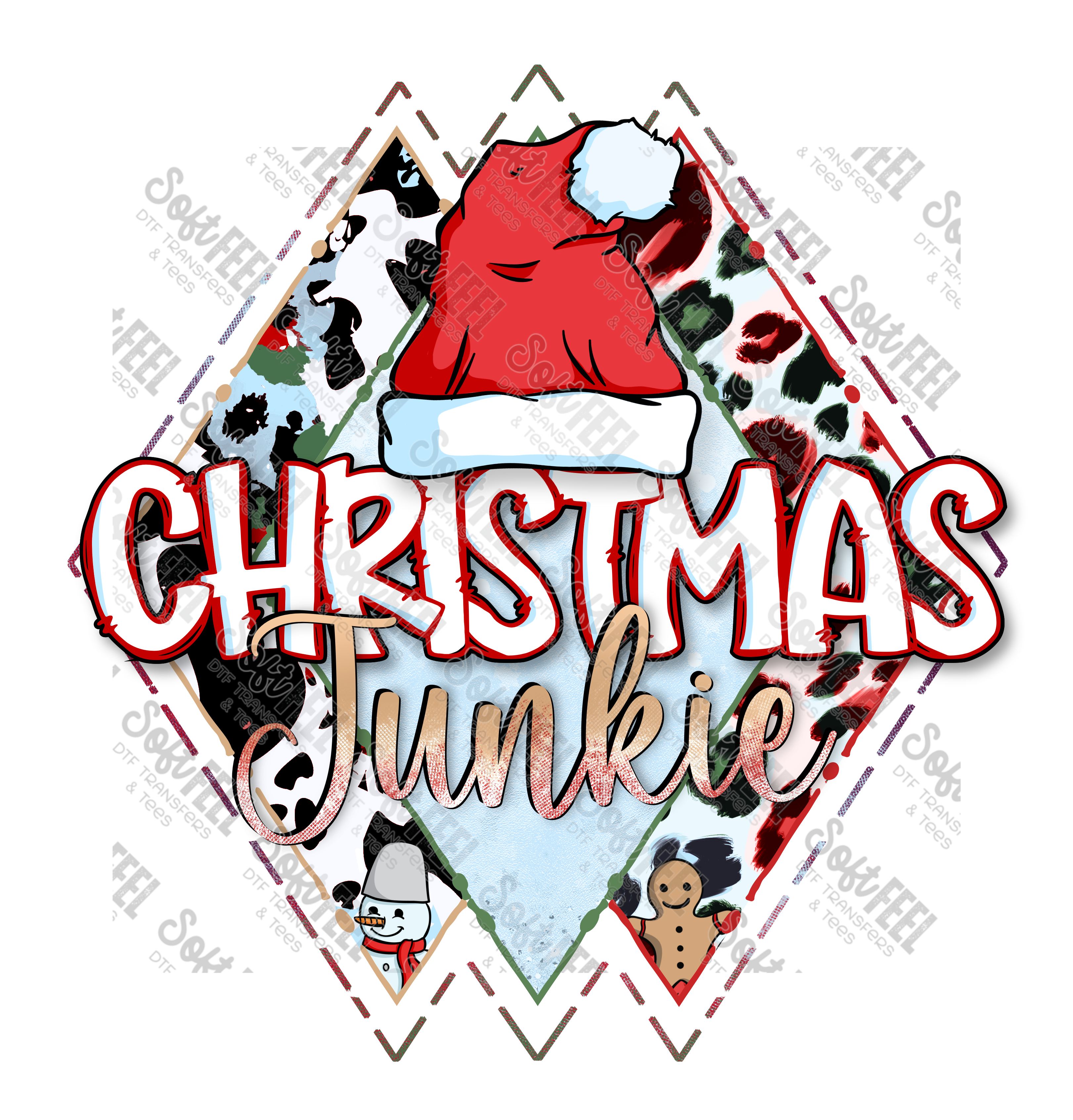 Christmas Junkie - Christmas - Direct To Film Transfer / DTF - Heat Press Clothing Transfer