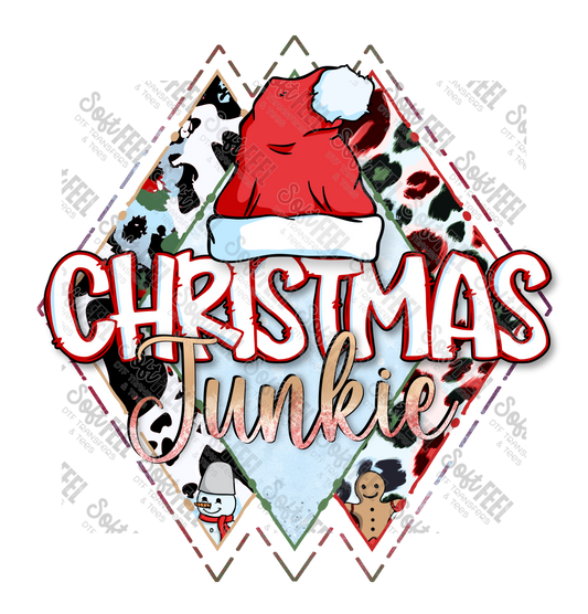 Christmas Junkie - Christmas - Direct To Film Transfer / DTF - Heat Press Clothing Transfer