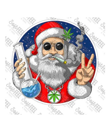 Christmas Pot - Christmas / Weed Marijuana - Direct To Film Transfer / DTF - Heat Press Clothing Transfer