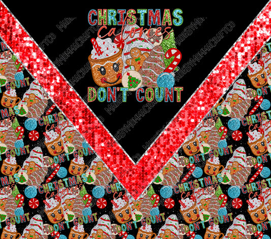 Christmas Calories - Sublimation or Waterslide Wrap - 20oz and 30oz