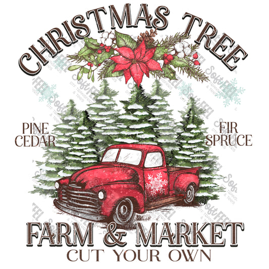 Christmas Tree Market - Christmas - Direct To Film Transfer / DTF - Heat Press Clothing Transfer