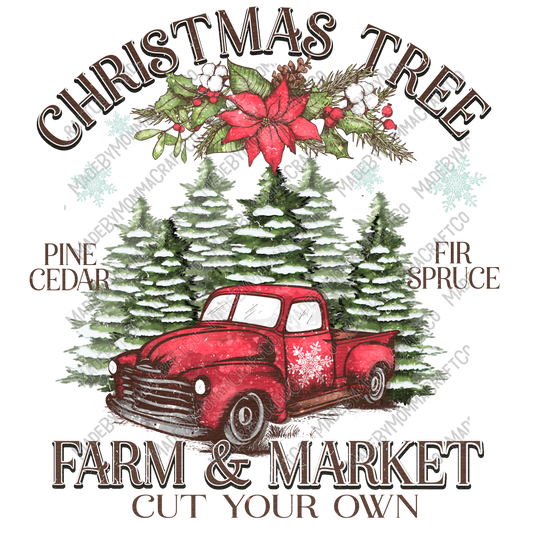 Christmas Tree Market - Cheat Clear Waterslide™ or White Cast Sticker