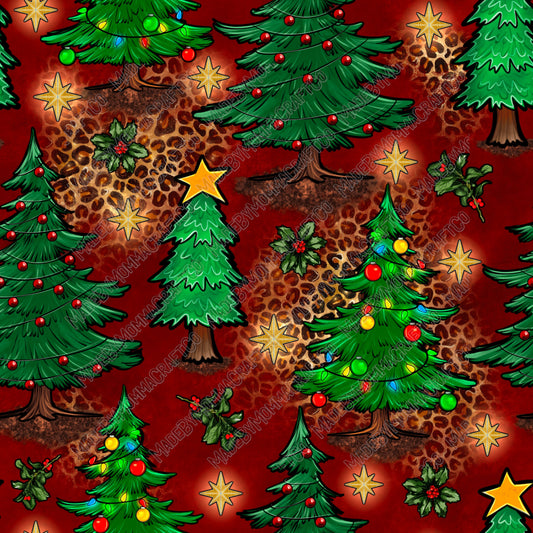 Christmas Trees - Vinyl Or Waterslide Seamless Wrap