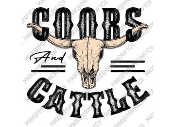 Coors and Cattle - Country Western - Cheat Clear Waterslide™ or White Cast Sticker