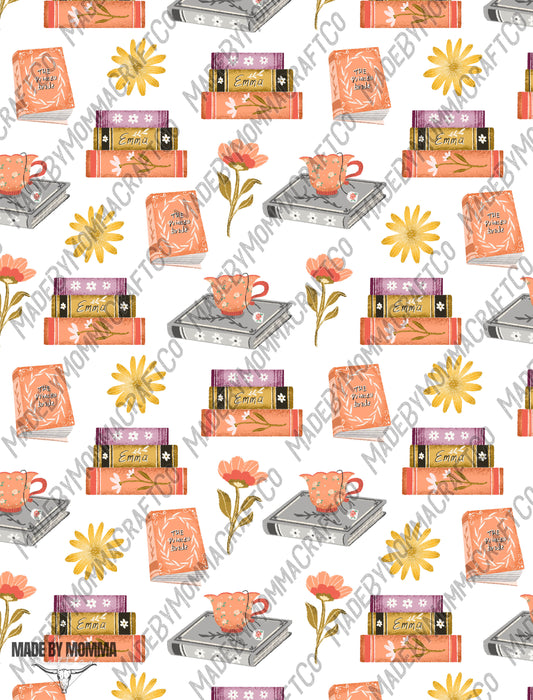 Coral Book Loves Sheets - Cheat Clear Waterslide ™ or Sticker Themed Sheet  Elements Sheet