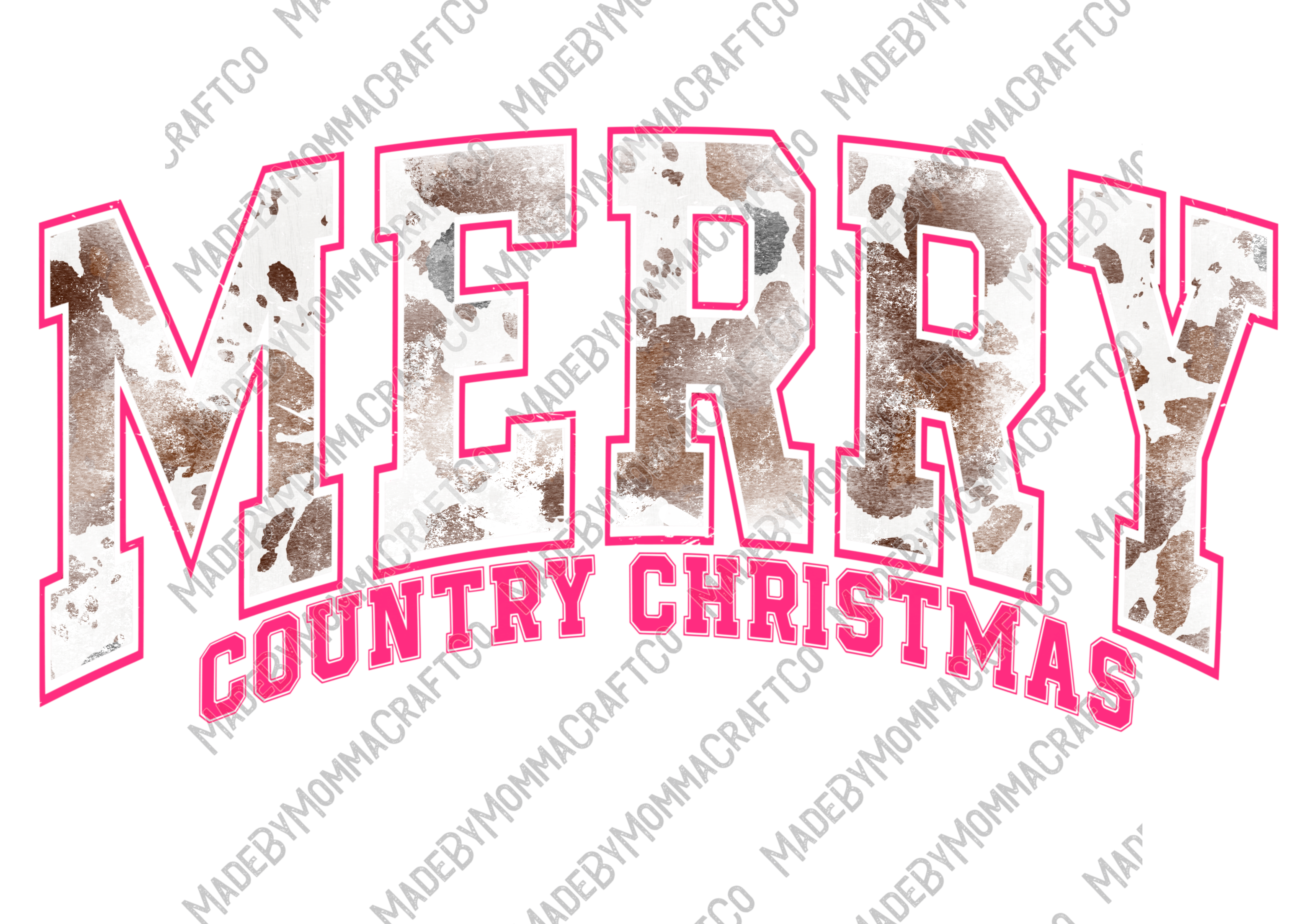 Merry Country Christmas - Cheat Clear Waterslide™ or White Cast Sticker