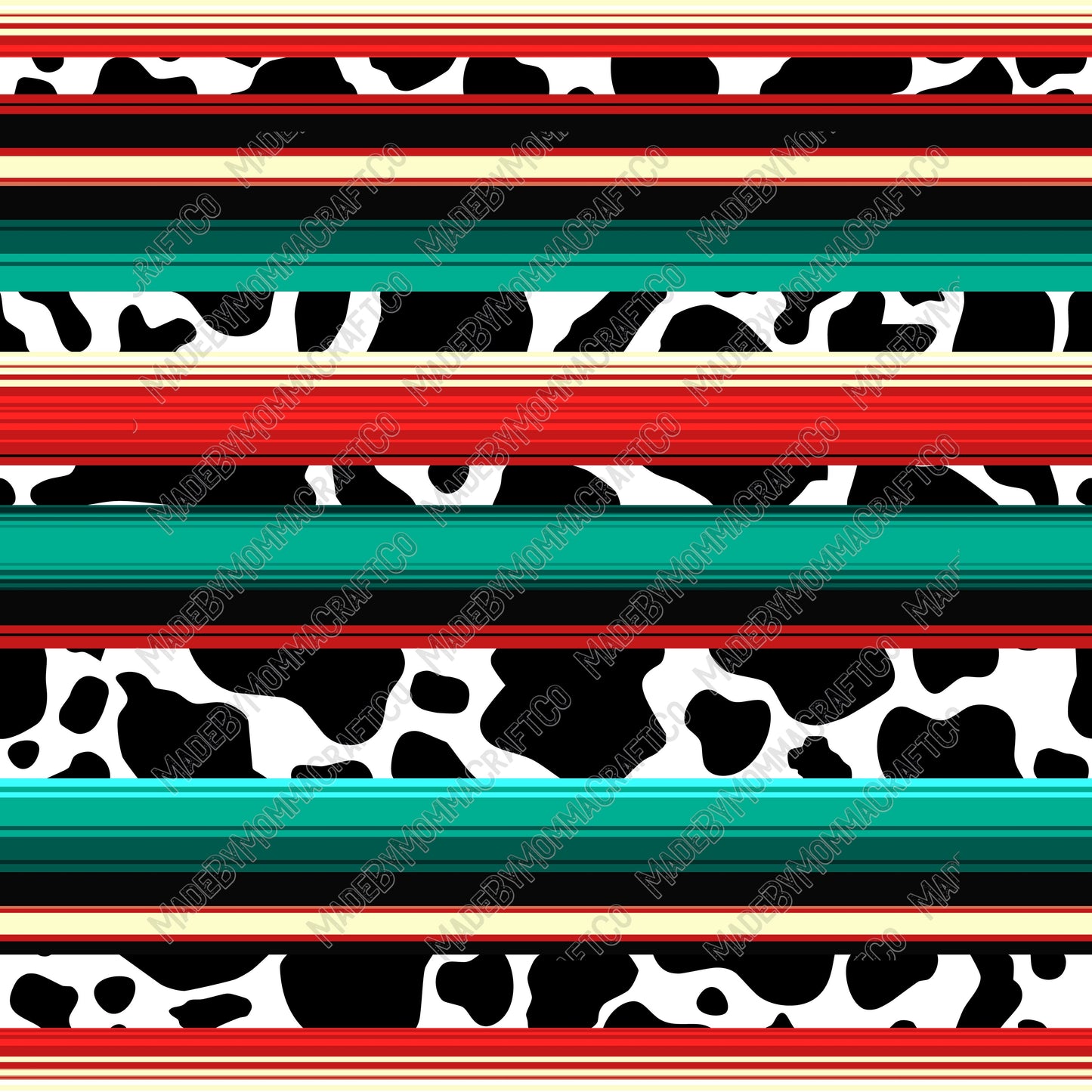 Cow Print Serape Digital Paper 6 - Vinyl Or Waterslide Seamless Wrap