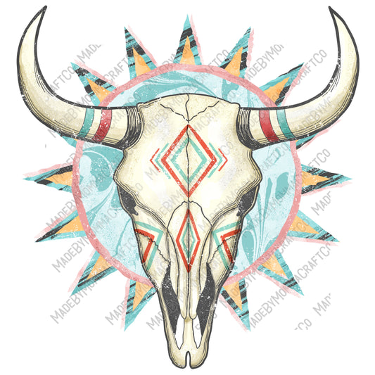 Cow Skull With Distress - Country Western / Retro - Cheat Clear Waterslide™ or Cheat Clear Sticker Decal
