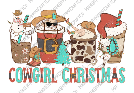 Cowgirl Christmas - Cheat Clear Waterslide™ or White Cast Sticker